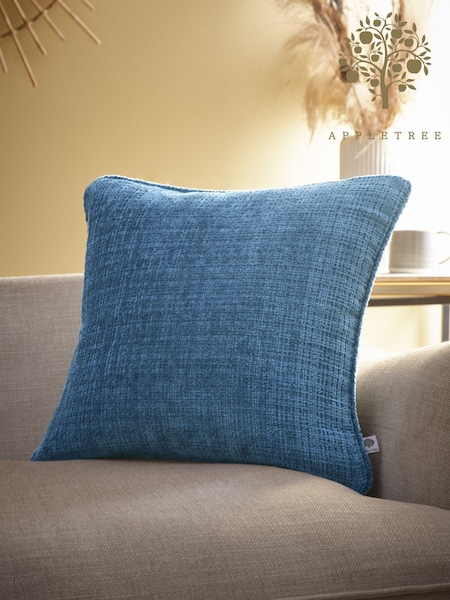 Appletree Teal Alba Textured Chenille Filled Cushion (AJ9423) | £16