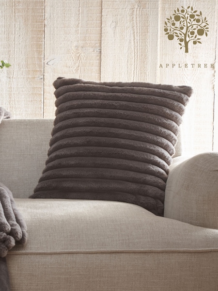 Appletree Charcoal Morritz Faux Fur Filled Cushion (AJ9454) | £16