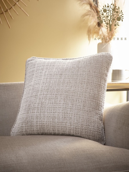 Appletree Natural Alba Textured Chenille Filled Cushion (AJ9461) | £16