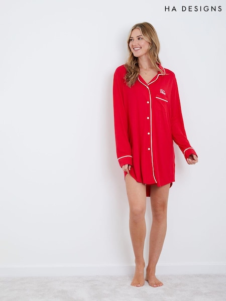 Personalised 100% Cotton Night Shirt by HA Design (AJ9490) | £52