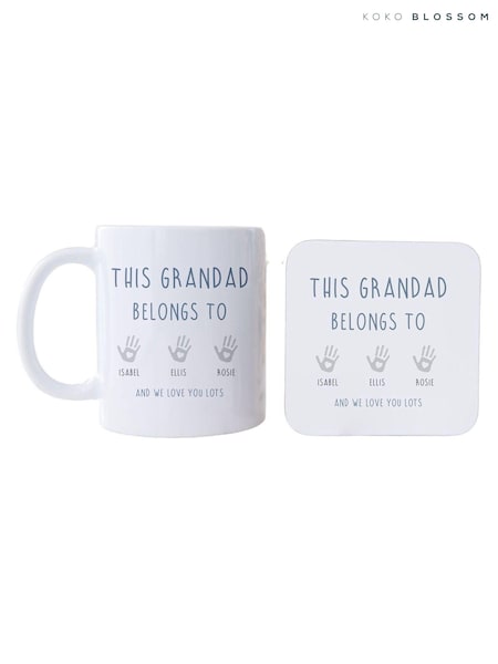 Personalised This Grandad Belongs to Mug Coaster Set by Koko Blossom (AJ9550) | £20