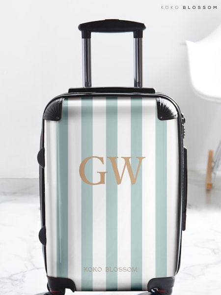 Personalised Amalfi Stripe Suitcase by Koko Blossom (AJ9558) | £125 - £175