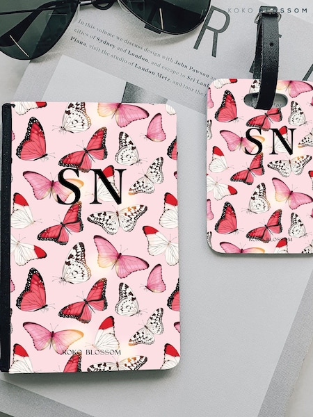Personalised Butterfly Print Travel Set by Koko Blossom (AJ9560) | £30