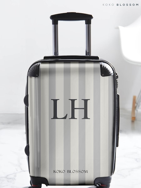 Personalised Amalfi Stripe Suitcase by Koko Blossom (AJ9563) | £125 - £175