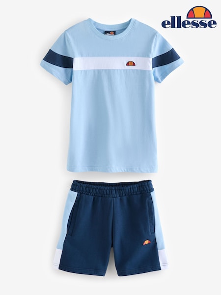 Ellesse Boys Lone 100% Cotton T-Shirt and Shorts Set (AJ9632) | £30