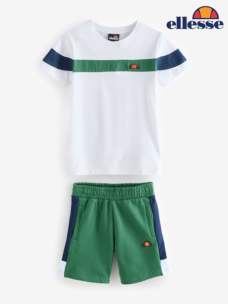 Ellesse Boys Lone 100% Cotton T-Shirt and Shorts Set (AJ9633) | £30