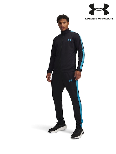 Under Armour Jet Black Rival Knit Hooded Tracksuit (AJ9708) | £65