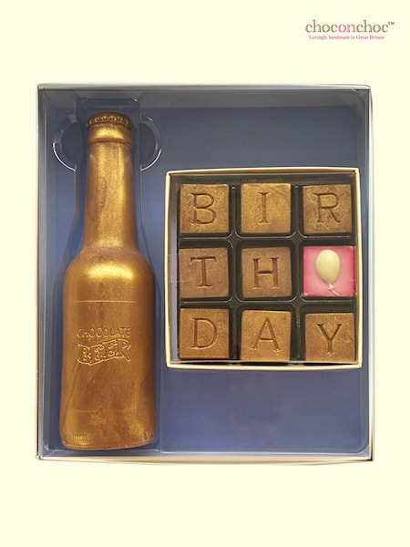 Choc on Choc Beer Bottle & Birthday Balloon Chocolates (AJ9783) | £22