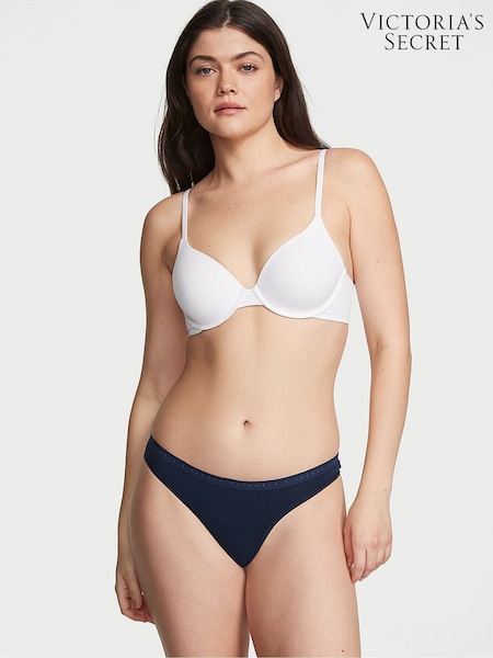 Victoria's Secret Noir Navy Blue Thong Knickers (AJ9853) | £9