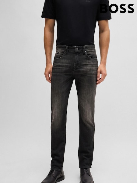 BOSS Grey Slim Fit Delaware Comfort Stretch Denim Jeans (AJ9943) | £179