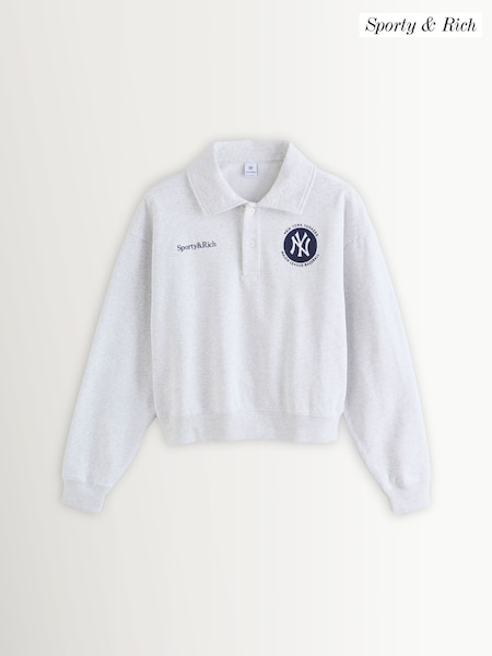 Sporty & Rich Grey World Series Polo Shirt (AJ9964) | £210