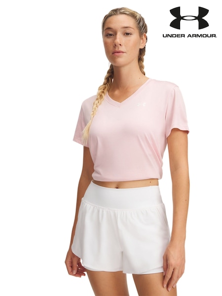 Under Armour Pink Bolt Tech V-Neck T-Shirt (AK0059) | £27