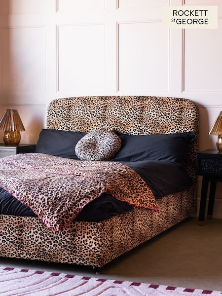 Rockett St George Leopard Love Velvet Bed Jagger Bed (AK0224) | £475 - £550
