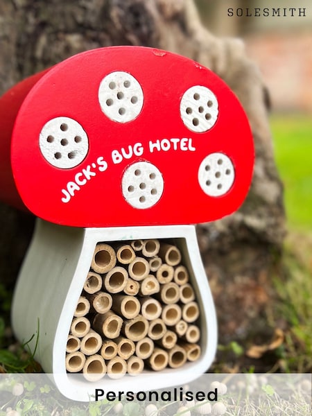 Red Personalised Garden Toa Bug Hotel by Solesmith (AK0247) | £40