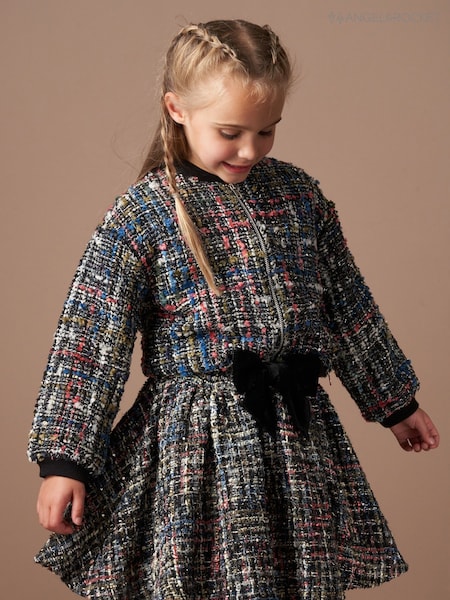 Angel & Rocket Black Dancia Tweed Bomber Jacket (AK0656) | £18 - £20
