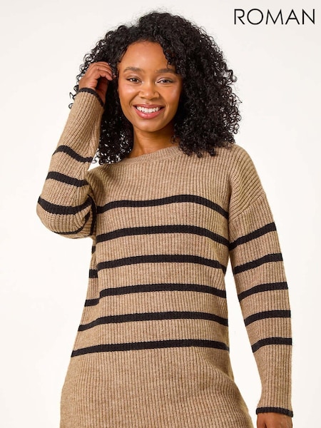 Roman Natural Petite Striped Knit Jumper (AK0807) | £38