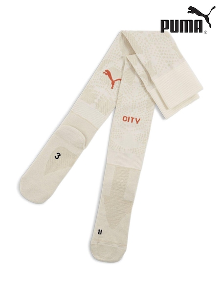 Puma White Mens Manchester City Goalkeeper Graphic Socks (AK0875) | £18