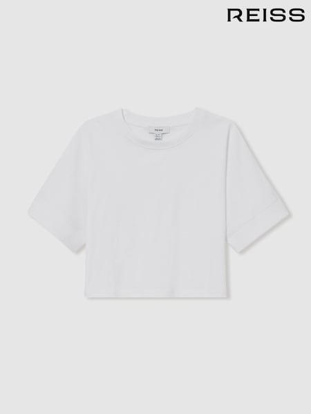 Reiss Ivory Lois 13-14 yrs Cotton Oversized Short-Sleeve T-Shirt (AK0912) | £13
