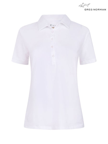 Greg Norman Women's Polo Core Shark Logo (AK1022) | £0