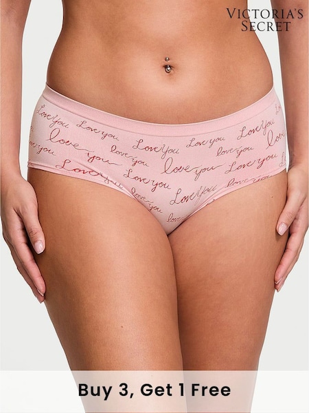 Victoria's Secret Love Print Pink Hipster Knickers (AK1053) | £9