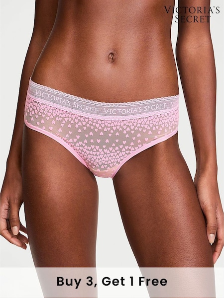 Victoria's Secret Cupid Pink Heart Hipster Logo Knickers (AK1063) | £9