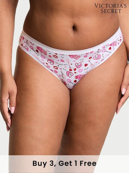 Victoria's Secret White Valentines Bikini Knickers (AK1068) | £9
