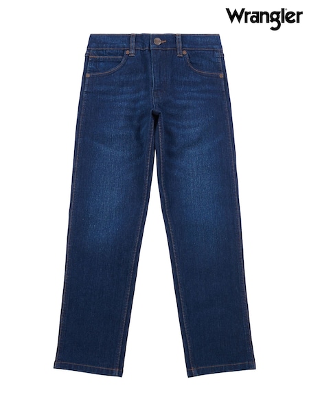 Wrangler Blue Boys Straight Fit Greensboro Regular Jeans (AK1083) | £35 - £42