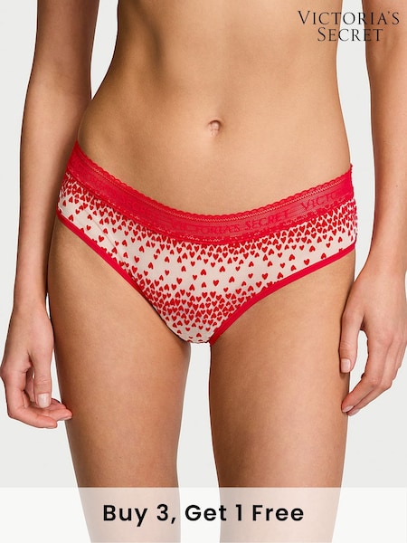 Victoria's Secret Lipstick Red Heart Hipster Logo Knickers (AK1088) | £9