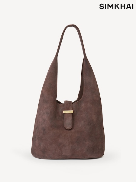 Simkhai Cacao Khai Leather Shoulder Bag (AK1224) | £455