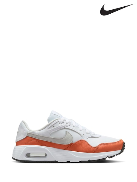 Nike White Orange Air Max SC Trainers (AK1286) | £80