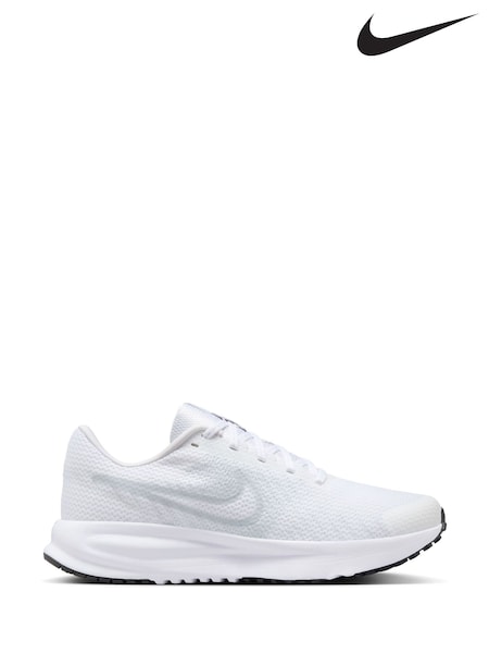 Nike White Run Defy Road Running Trainers (AK1362) | £55