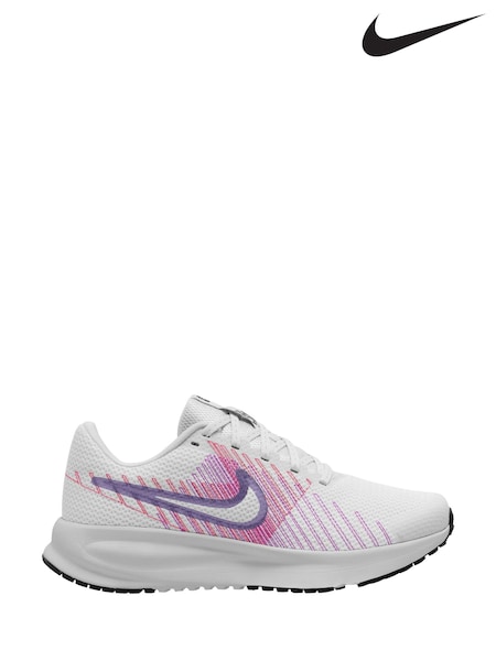Nike White/Coral Run Defy Road Running Trainers (AK1365) | £55