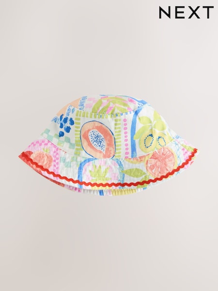 Green/Orange Bucket Printed Hat (3mths-16yrs) (AK1448) | £7.50 - £11.50