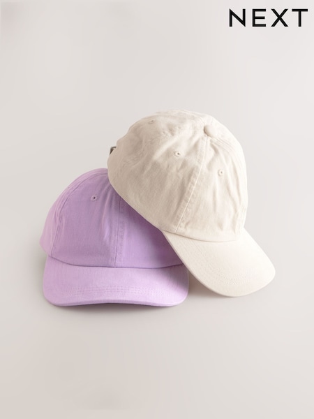 Yellow and Purple Baseball Caps 2 Pack (1-16yrs) (AK1462) | £12 - £20