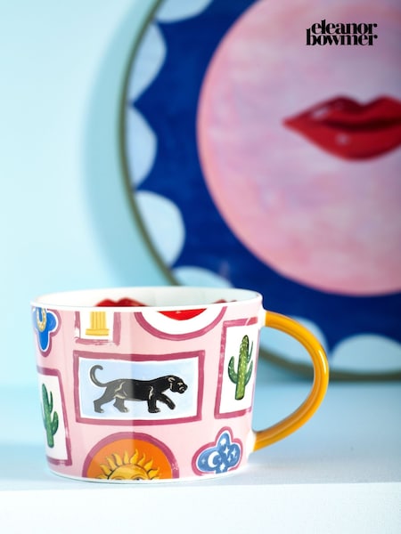 Eleanor Bowmer Set of 2 Pink Electric Coast Icon Mugs (AK1523) | £28