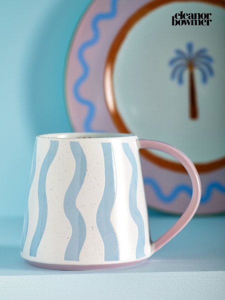 Eleanor Bowmer Set of 2 Blue Electric Coast Blue Wave Mugs (AK1536) | £32