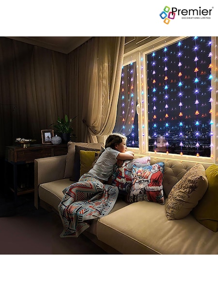 Premier Decorations Ltd Rainbow Trees Flexi Bright LED Christmas Window Curtain Lights (AK1570) | £22