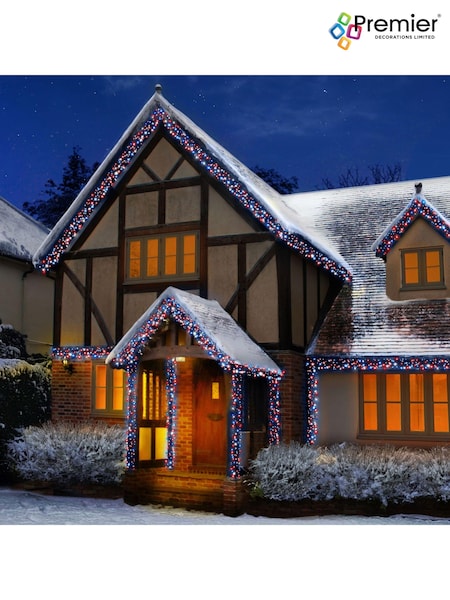 Premier Decorations Ltd 960 LED Red White Blue Mix Cluster Lights (AK1576) | £36