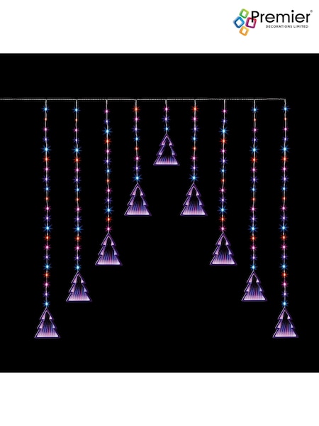 Premier Decorations Ltd Infinity Trees Window Curtain LED Lights (AK1578) | £45