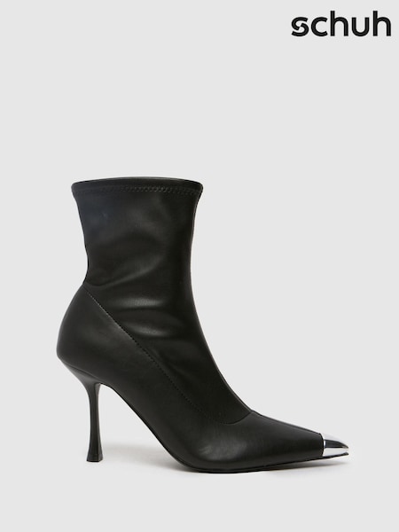 Schuh Babette Stretch Point Toe Black Boots (AK1838) | £45
