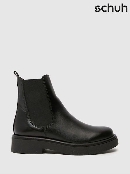 Schuh Camille Leather Chelsea Black Boots (AK1866) | £80