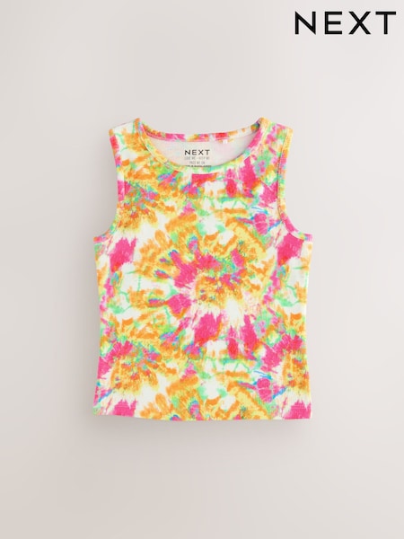 Tie Dye Boxy Rib Vest (3-16yrs) (AK2062) | £4 - £7