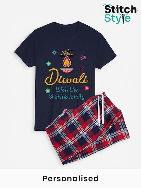 Mens Personalised Diwali 100% Cotton Pyjamas by Stitch Style (AK2126) | £32
