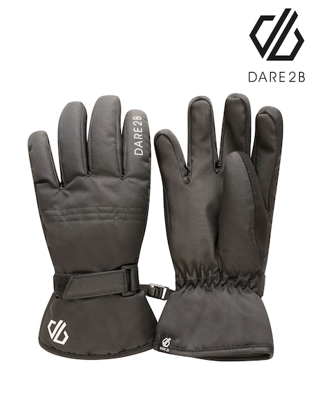 Dare 2b Kids Zippy Ski Black Gloves (AK2152) | £18