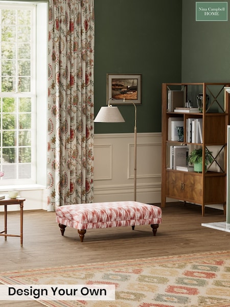 Ezra Ikat/Deep Terracotta Red - Milner By Nina Campbell