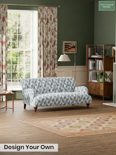 Ezra Ikat/Soft Indigo Blue - Milner By Nina Campbell