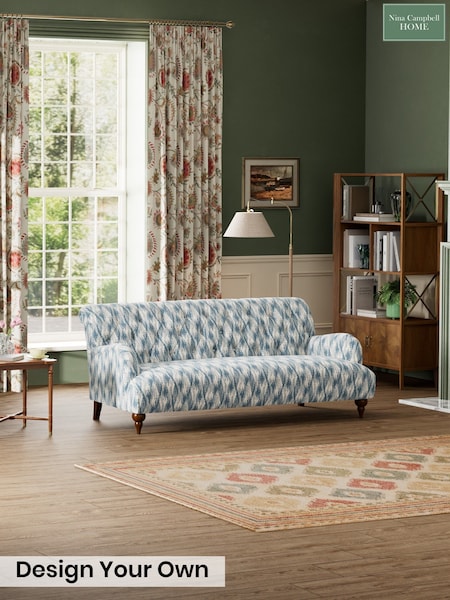 Ezra Ikat/Soft Indigo Blue - Milner By Nina Campbell