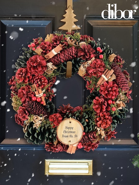 Personalised Christmas Wreath by Dibor (AK2397) | £38