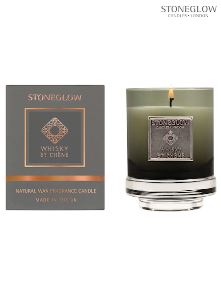 Stoneglow Whisky et Chene Metallique Scented Candle (AK2649) | £38