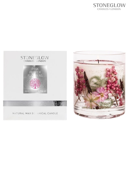 Stoneglow Natures Gift Pink Pepper Flowers Candle (AK2657) | £40